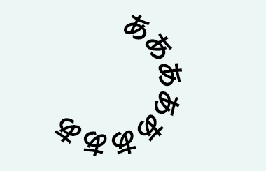 イラレ_文字をアーチ状に変形する_作成した楕円の外周に沿うようにテキストが入力でき、楕円そのものは消失