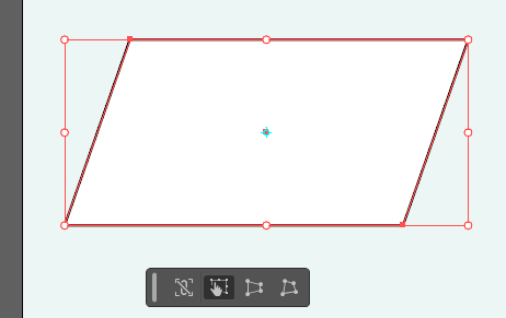 イラレ_平行四辺形の作り方_横線が左右にスライドして平行四辺形になる