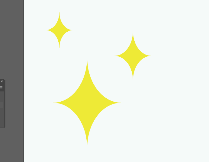 イラレ_ひし形・きらきら模様の作り方_塗りを黄色などに変更してコピペすればきらきらマークになる