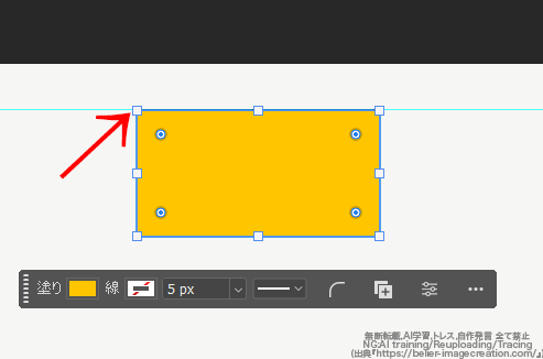 フォトショップ_定規&ガイド線の使い方とトラブルシューティング_スナップ機能の例